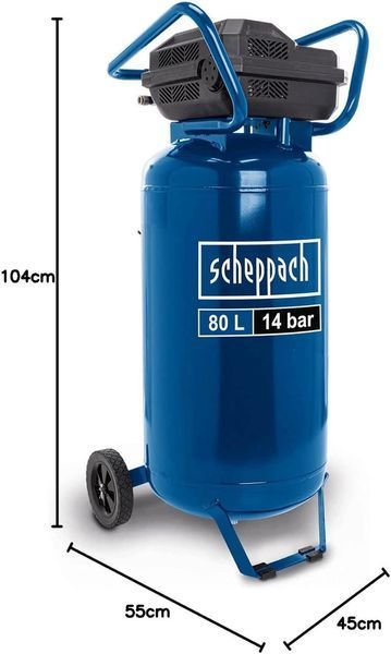 Вертикальний 80-літровий компресор HC85V від scheppach HC85V фото