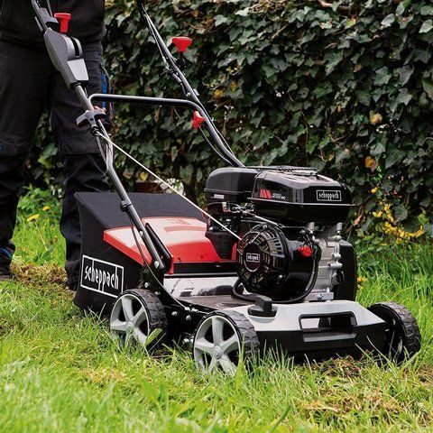 Бензиновий скарифікатор Аератор для газону Scheppach SC50VARIO 40 см Робоча ширина 4 кВт Потужність 17 лез SC50VARIO фото