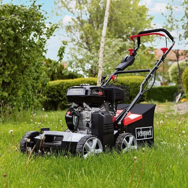 Бензиновий скарифікатор Аератор для газону Scheppach SC50VARIO 40 см Робоча ширина 4 кВт Потужність 17 лез SC50VARIO фото