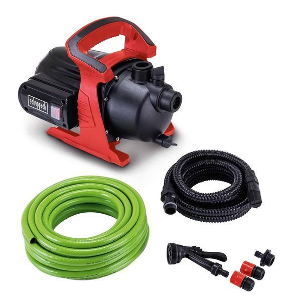 Садовий насос GP600S Scheppach - 600W | 3,5 бар | Максимальна висота подачі/всмоктування 35 м / 8 м Гідрофор GP600S фото