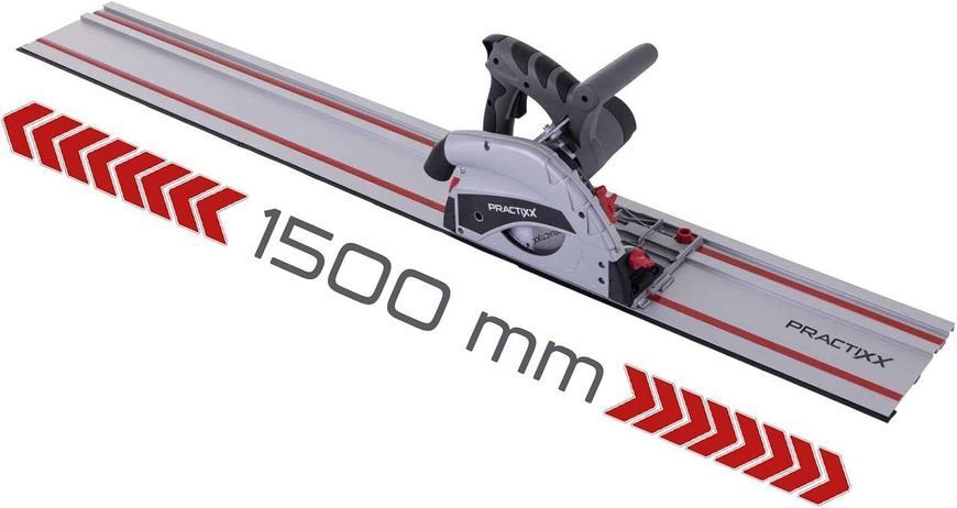 Занурювальна пила PX-TS-55 Practixx ,глибина різу 55 мм, 3x 500 мм рейка та аксесуари з 2-м пилковим диско PX-TS-55 фото